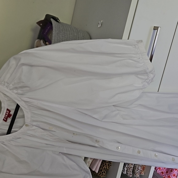 Staud like new white midi button down dress - Picture 3 of 3